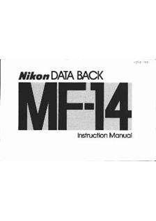 Nikon MF 14 manual. Camera Instructions.